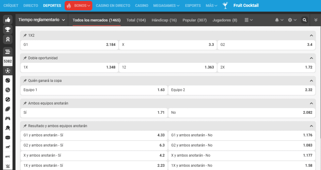 apuestas inter PSG