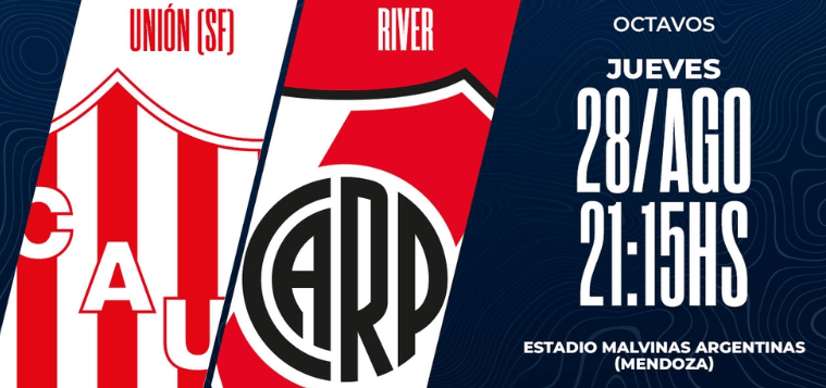 Unión vs River Plate Copa Argentina Octavos de Final 2025