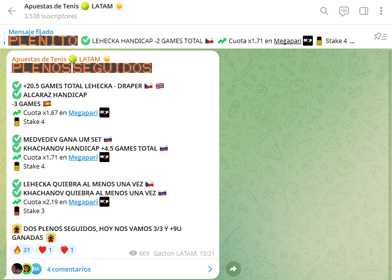 canal de telegram de tenis wimbledon 2025