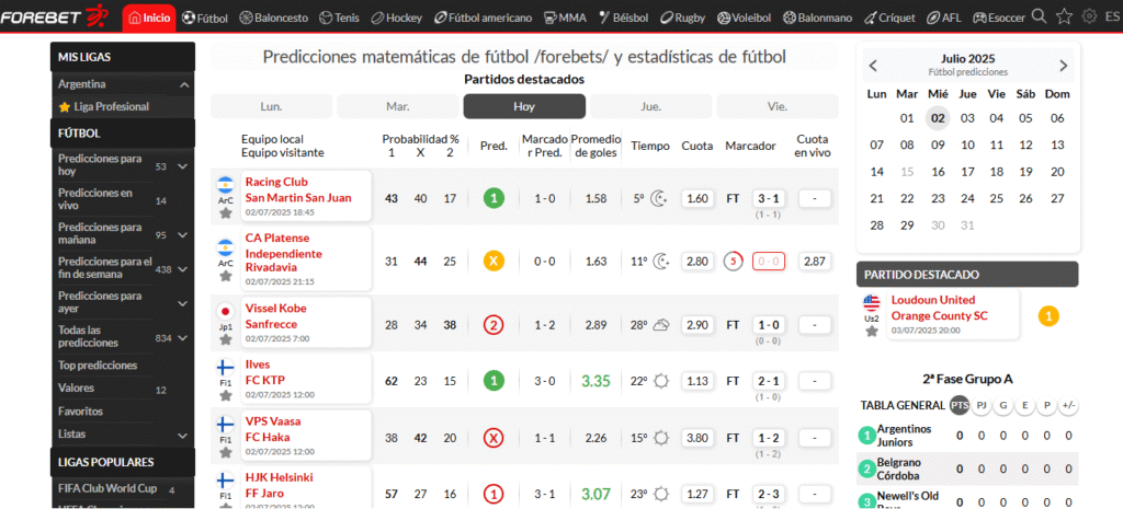 forebet apuestas