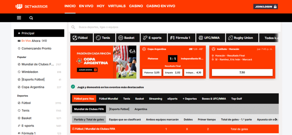 betwarrior casa de apuestas